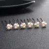 6 datorer/parti österrikiska kristall strass brud hårnålar pärlor bröllop headpieces hår smycken accores för kvinnor u7uq#