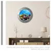 Bakgrundsbilder 2 datorer väggklistermärke Porthole Dolphin Decor Ocean Room Stickers Peeling Craft PVC Temed Bedroom Child