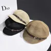 Wide Brim Hats Bucket 2021 Octagonal Hat Straw Summer Thin News Boys Painter Adjustable Rope Knitted Beret Breathable Beach H240330