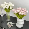 Fleurs décoratives en Silicone au toucher réel, fausses tulipes de haute qualité, décoration de maison, fausses fleurs artificielles pour fête de mariage