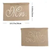 Decorazione per feste JHD-Mr Mrs Burlap Chair Banner Set Sign Garland Rustic Wedding Po Background Background