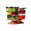 Storage Bottles Fridge Clear Tritan Plastic Organizer Box Food Container 20 Piece Variety Set Pots Kitchen Sealed