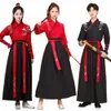 Nieuwjaars volwassen mannen Vrouwen oude Chinese Natial Hanfu Festival Stage Performance Folk Dance Dr -paar Halen kostuum X37F#