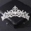Tiaras de cristal barroco y coronas Vintage Rhineste Princ Prom Crown Crown Crown Diadem For Novies Women Wedding Hair Accories Jewellry J7PV#