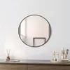 1pc Round Mounted Wall Decor Makeup Mirrors, Glass Dressing Mirror for Bathroom and Bedroom, Vanity Mirror, Home Essential