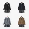 Uniformes scolaires japonais pour fille automne hiver multicolore LG Blazer ensembles jupe plissée JK marin cravate Anime Cos Costumes femmes a5hS #