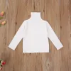 Baby Children Girls Turtleneck Basic Solid T-Shirt Tops Toddler Kids Girls Autumn Spring Lange Mouw T-shirt Tops Baby Clothing 1-6y