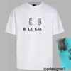 Designer Hoogwaardig trendy merk B-familie los en comfortabel puur katoenen T-shirt met korte mouwen voor koppels Koreaanse versie gepersonaliseerde lettertop 8LIT