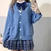 V-Ausschnitt Strickjacke Japan Student 5 Frühlingsstil Herbst Schulpullover Cott Farbe College Girls Uniform Cosplay gestrickt l7wF #