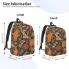 Sacs William Morris Orange Cray Floral Art Canvas Backpack for Women Imperproping College School Textile Match Sac Impression Bookbags