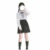 Japońska letnia letnia letnia tła czarna plisowana spódnica Zestaw Kobiety Dr dla JK School Mundlid Studenci Students Suits H1xs#