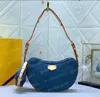 Sacs de créateurs vintage denim épaule sac à main sac à main femme jeans jamais bandoulière Boston oreiller fourre-tout grande capacité