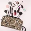 Borsa da toilette con texture floreale Paisley marrone Boho Bohemian Frs Style Cosmetic Makeup Organizer Ladies Beauty Storage Box W5h9 #