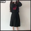 Hohe Qualität schwarz Marine Schulmädchen JK Uniform japanische Klasse Sailor Schuluniformen Studenten Kleidung Sailor Falten LG Rock T4EJ #