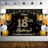 Decorazione per feste 18esimo sfondo di buon compleanno Banner Saluti 18 anni Adolescente Sfondo Decor Indoor Outdoor Po Puntelli Forniture per Dr Dhhxz