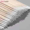 Swabs 1000 pièces en gros jetables en bois Micro coton-tige non pelucheux Extension de cils colle outils de retrait maquillage Mini brosse