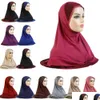 Czapki do czapki/czaszki One Piece Amira muzułmańskie hidżab kobiety natychmiastowe szalik brokat Khimar Turban Turban PL na gotowy do noszenia dhgarden dh2ai
