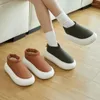 Botas 2024 Inverno Neve Mulheres À Prova D 'Água Ao Ar Livre PU Quente De Pelúcia Homens Sapatos Macios Sola Grossa Fácil Limpar Interior Home Slip-on