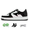 with Box Top Quality Sta Sk8 Shoes Mens Casual Low Flat Train Color Camo Combo Pink Green Black White Patent Leather Camouflage Platform