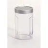 収納ボトルグリッパークリアガラスジャー3ピースステンレス鋼のふたが入った貨物貨物無料食品容器キッチン