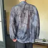 Mäns casual skjortor noymei sommar kinesisk bläck målning stil snörning långärmad sexig transparens v-ringning manlig topp WA4224