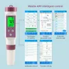 Yieryi BLE-C600 caneta de qualidade da água compatível com bluetooth 7 em 1 ph ec tds orp sal s.g medidor de temperatura app testador de controle inteligente 240320
