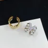 Groupe de créateurs de luxe anneaux hommes femmes titanium acier de lettre gravée de lettres amoureuses bijoux ringards anneau