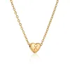 Stainless steel heart-shaped letter necklace for women (Letters U to Z)