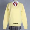 Japanische Herbst Winter Lg Ärmel Stricken Tops Pullover V-ausschnitt Paare Pullover Für JK Schuluniform Student Kleidung A31H #