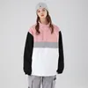 Giacche da sci inverno con cappuccio per sci inverno snowboard cappotto impermeabile uomini traspiranti da donna donna patchwork sport outdoor indossare abiti da neve