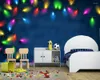 Wallpapers Papel De Parede Colorful Christmas Lights Party 3d Wallpaper Living Room Bedroom Wall Paper Home Decor Restaurant Bar Mural