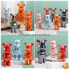 Novel Games Novelty Games Nodic Home Decor Bearbricklys 28cm 400% Staty Violence Bear Scpture Figur Ornament Dekorativa figurer Dhugz