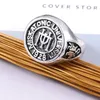 Vintage Cthulhu Ring H.P. Lovecraft Retro Miskatonic University Class Metal Pierścień dla mężczyzn Fani fanów Cosplay Biżuteria