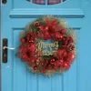 Decorative Flowers Christmas Wreath Outdoor Bedroom Decoration Holiday Wreaths Glittery Letter Sign Flower For Indoor/outdoor Windows