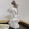花瓶の花瓶リビングルームギフトブックシェルフホワイトオフィスギリシャ像ミュージカルゴデス樹脂の家の装飾装飾彫刻神話