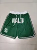 Мужские шорты ''NAIJA'', баскетбольные ретро-сетчатые повседневные шорты с вышивкой для спортивного зала, зеленые