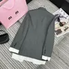 Designer femmes blazer veste manteau vêtements femme blazers vestes lettres classiques style printemps automne gris libéré haut