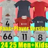 New The Redmohamed Salah Darwin Nunez 24 25ホームアウェイメンサッカージャージードミニクSzoboszlai Andy Robertson Alisson Becker Joez Joelz Joel Matip Curtis Jones Kids Kit