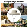 Gorras de ciclismo Máscaras para hombre Sombrero para el sol Ala ancha Boonie Sombreros Transpirable Verano Protección UV Playa Cubo Drop Entrega Deportes Al aire libre Prote Dhjac