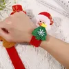 Party Decoration Kids Christmas Slap Bracelet Children's Wristband Bands Gifts Favors Santa Claus Design