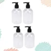 Bottiglie di stoccaggio 4 pezzi Dispenser di sapone per le mani Contenitore di shampoo vuoto Bottiglia di lozione Bottiglie di articoli da toeletta da viaggio
