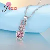 Ensemble collier et boucles d'oreilles en argent Sterling 925, magnifique collier et boucles d'oreilles roses pour dames, bijoux de fête, vente en gros