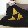 Koce Złote Triforce Symbol Sprzedaż pokój gospodarstwa domowego Koc Ket Legenda Link Triangle Gaming Geek