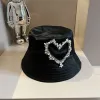 Rhinestone design hink hatt kvinnor älskar 514862 mode svart färg fritid fiskare hatt sommar utomhus solskade strandhatt