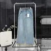 디자이너 사우스 오일 고품질 CE New Women 's Side Denim 슬리밍 높은 허리 스트레이트 다리 바지 올바른 V7YH