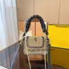 Straw Bag Summer Mini Small Woven Baguette women Shoulder Bags Designer Bag Purse Women Crossbody with Gold chain luxury Messenger Crossbody Bags Girls Beach Purse