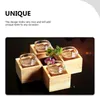 Dinely Sake Wooden Cup Holder Drinkbenodigdheden Container Kleine cake Pography Prop Cups