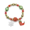 Identificazione 2021 Nuova Moda Natale Bracciale Donna Personalità Babbo Natale Piccola campana Dolce Cerchio Perlina Decorare a mano Goccia Deli Dhbir