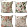 Kudde Black Rose Case Home SOFA CUSHION COVER Office Seat Wholesale Decoration Y240401