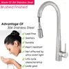 Kitchen Faucets KYLINS Pull Out Basin Brushed Nickel Stainless Steel Single Lever Faucet Sink Water Mixer Sinks